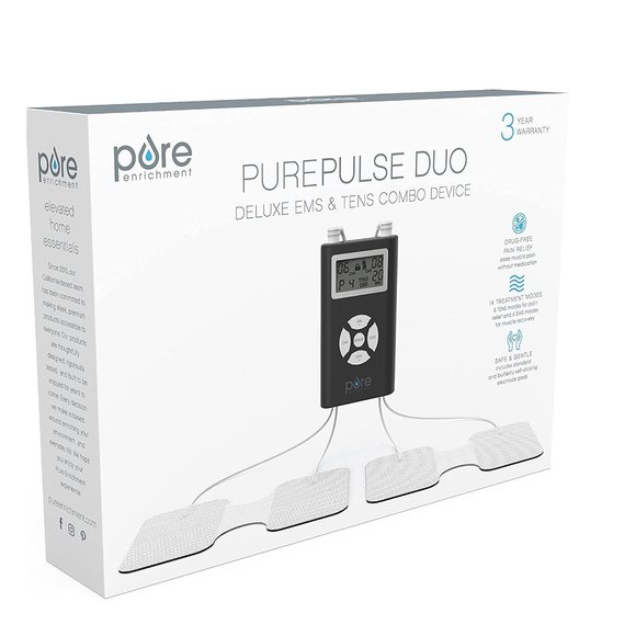 Pure Enrichment PurePulse DUO TENS/EMS Bundle + 5 Extra Pack of Electrode Pad - Picture 2 of 8
